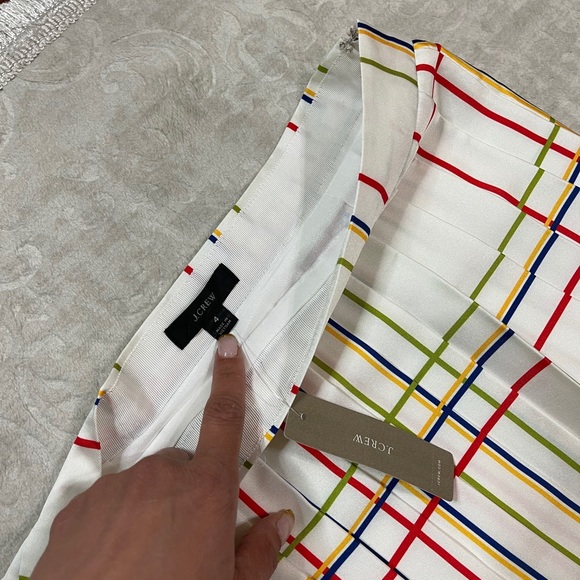 JCrew Pleated midi skirt with floral border - Picture 8 of 8